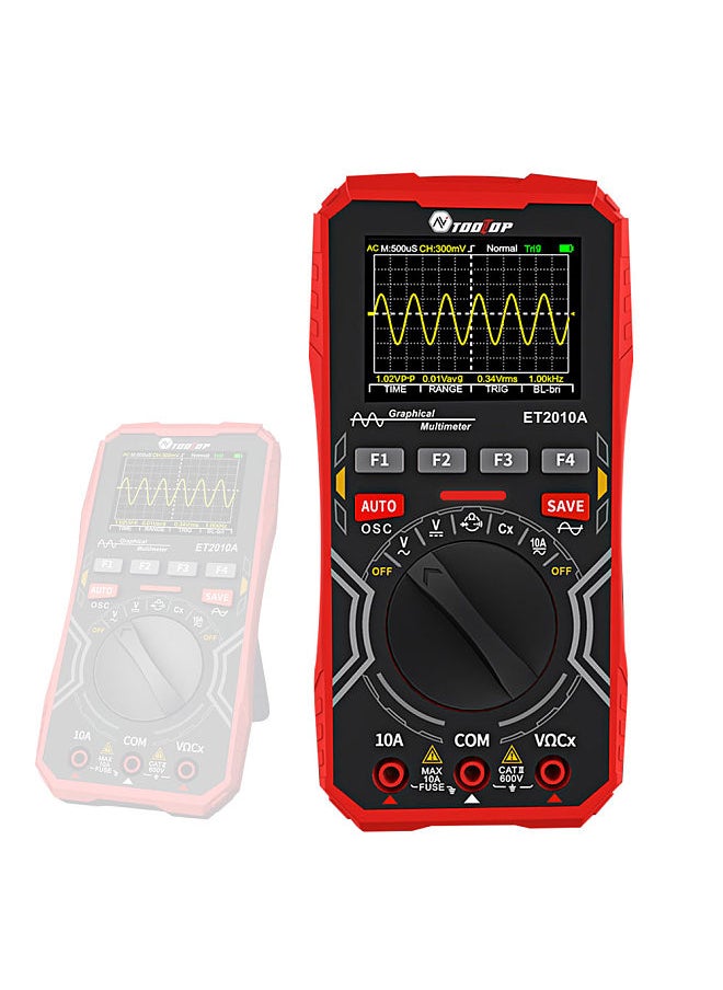 Generic 2in1 Oscilloscope Multimeter Digital Display Handheld Oscope Meter 1Mhz Bandwidth 2.5Msps Sampling Rate Data Storage Function for DIY and Electronic Test  - Image 1