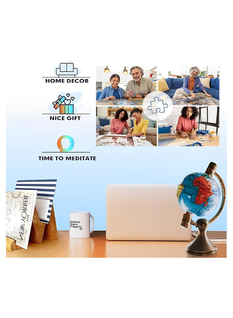 Heart Shaped Tree Jigsaw Puzzle, 1000 Pieces DIY Wooden Puzzle Kits Gift, 75X50Cm Home Decoration Educational Game - Image 4