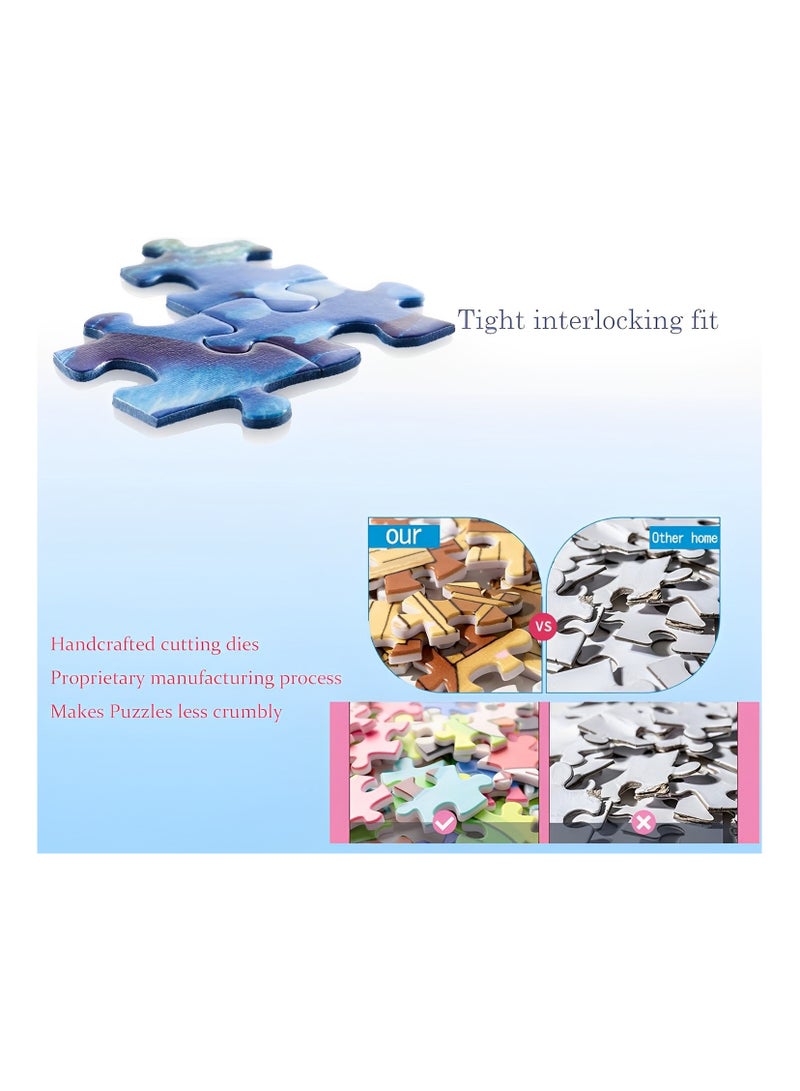 Heart Shaped Tree Jigsaw Puzzle, 1000 Pieces DIY Wooden Puzzle Kits Gift, 75X50Cm Home Decoration Educational Game - Image 3