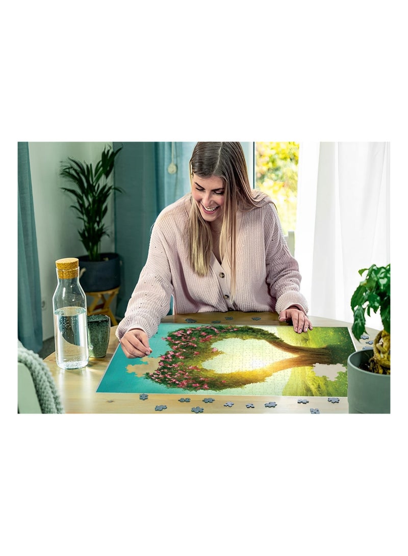 Heart Shaped Tree Jigsaw Puzzle, 1000 Pieces DIY Wooden Puzzle Kits Gift, 75X50Cm Home Decoration Educational Game - Image 2