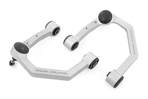 Rough Country Forged Aluminum Upper Control Arms for Toyota Tacoma 20242025 with 35 Lift 2Pack Silver - Image 1