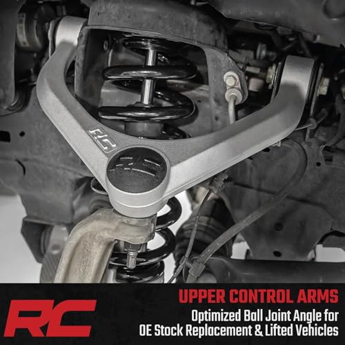 Rough Country Forged Aluminum Upper Control Arms for Toyota Tacoma 20242025 with 35 Lift 2Pack Silver - Image 3