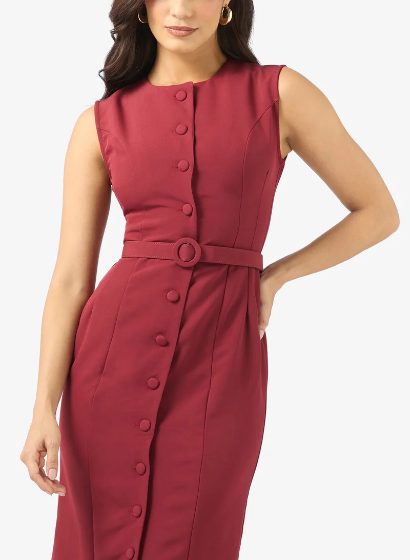 Ella  Shift Dress With Slit for Women | Best Price UAE