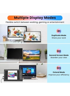 besrey  Portable Monitor, 15.6'' 1080P FHD Kickstand Portable Laptop Monitor, USB C HDMI Computer Display IPS Gaming Monitor, External Monitor for Laptop PC MAC Phone PS4 Xbox Switch, Black  - Image 3