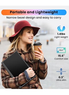 besrey  Portable Monitor, 15.6'' 1080P FHD Kickstand Portable Laptop Monitor, USB C HDMI Computer Display IPS Gaming Monitor, External Monitor for Laptop PC MAC Phone PS4 Xbox Switch, Black  - Image 4