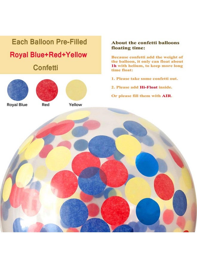 Haptda Paw Party Balloons 40 Pack 12 Inch Red Yellow Royal Blue Latex Balloons With Confetti Balloon For Baby Shower Birthday Party Supplies Paw Party Decorations - Image 4