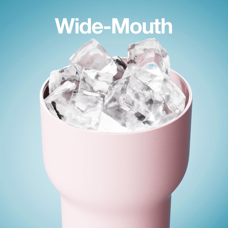 CHAKO LAB Insulated Stainless Steel Water Bottle | Dual-layer tumbler with Glass Linner and Stainsteel Linner | BPA-Free Leak Proof Thermos | 20oz Bottle with Two Straw | Pink & Purple - Image 5