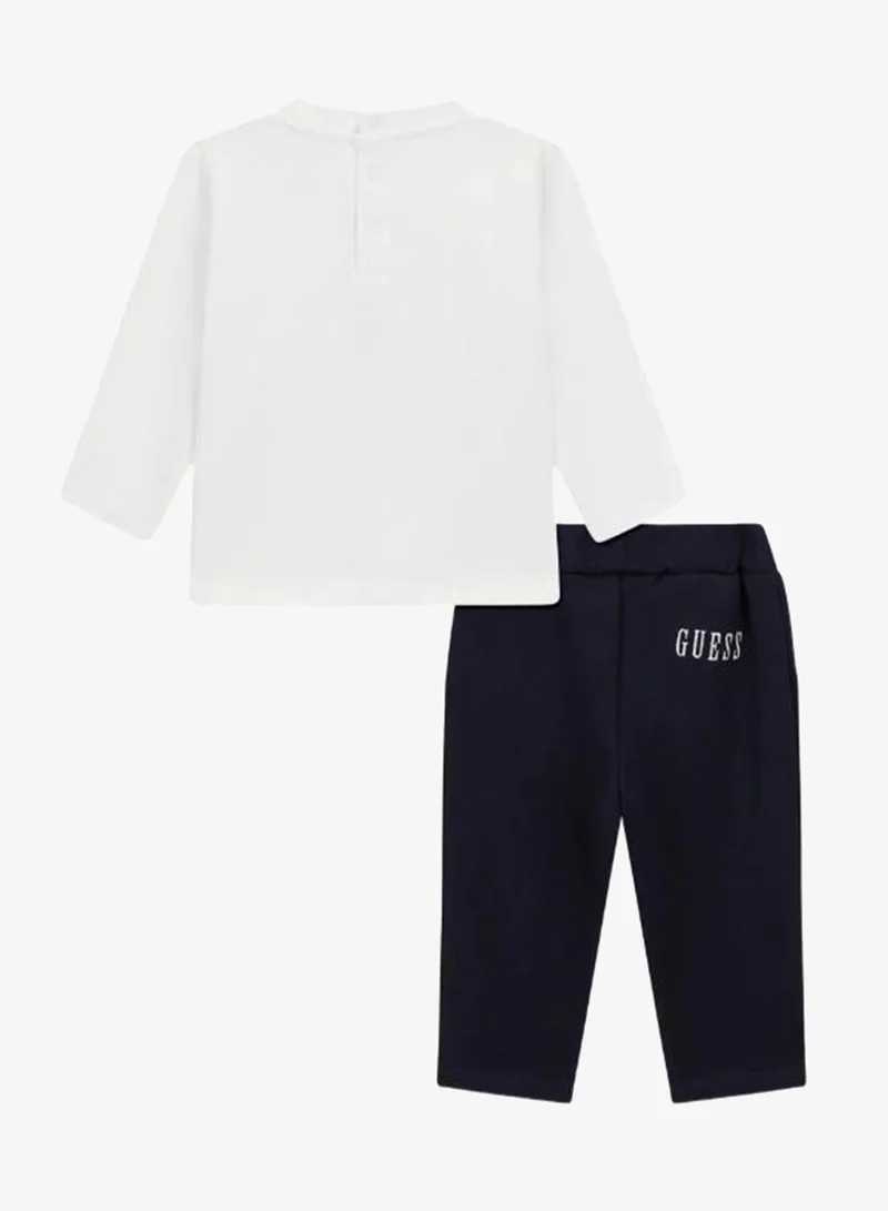 GUESS Infant Crew Neck T-Shirt And Vest And Pants Set