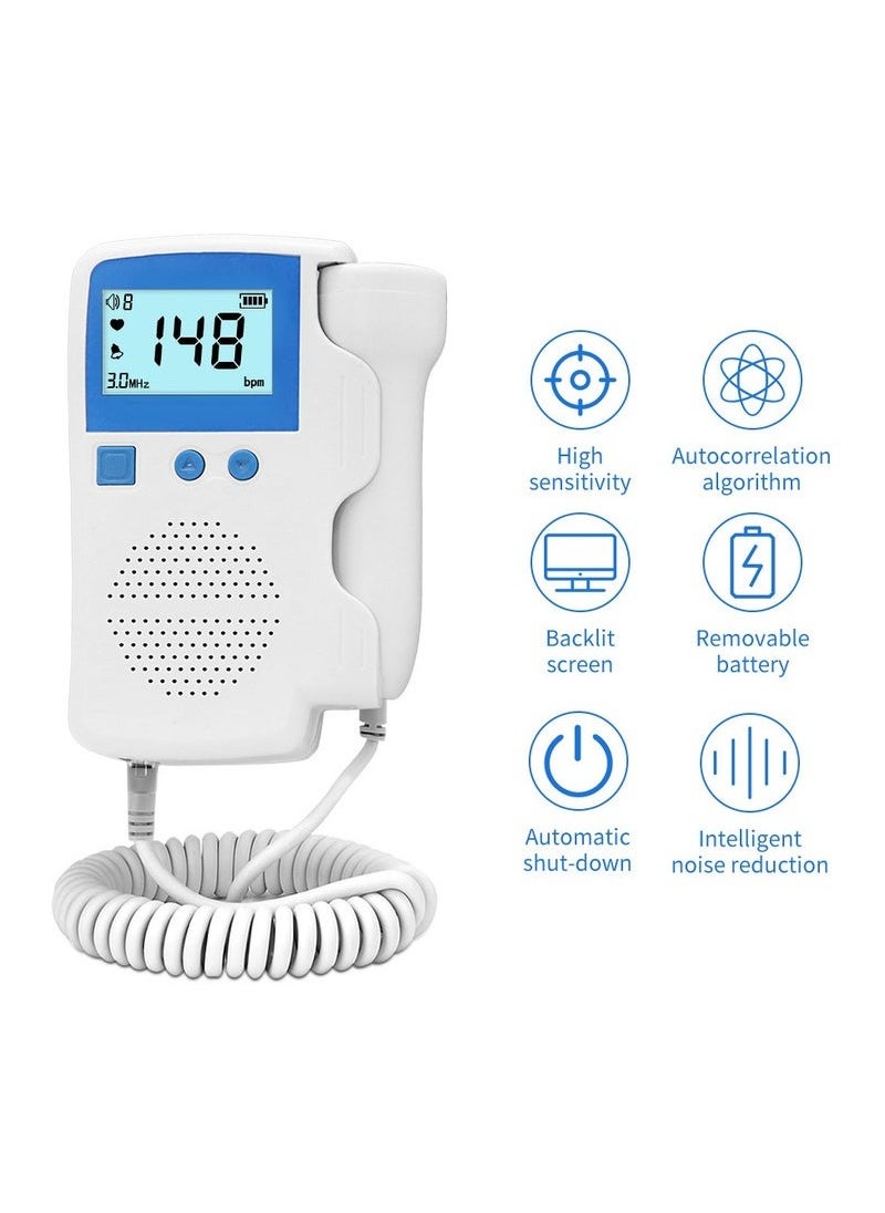 Gonice Ultrasound Doppler Fetal Baby Heart Rate Monitor Blue  - Image 1
