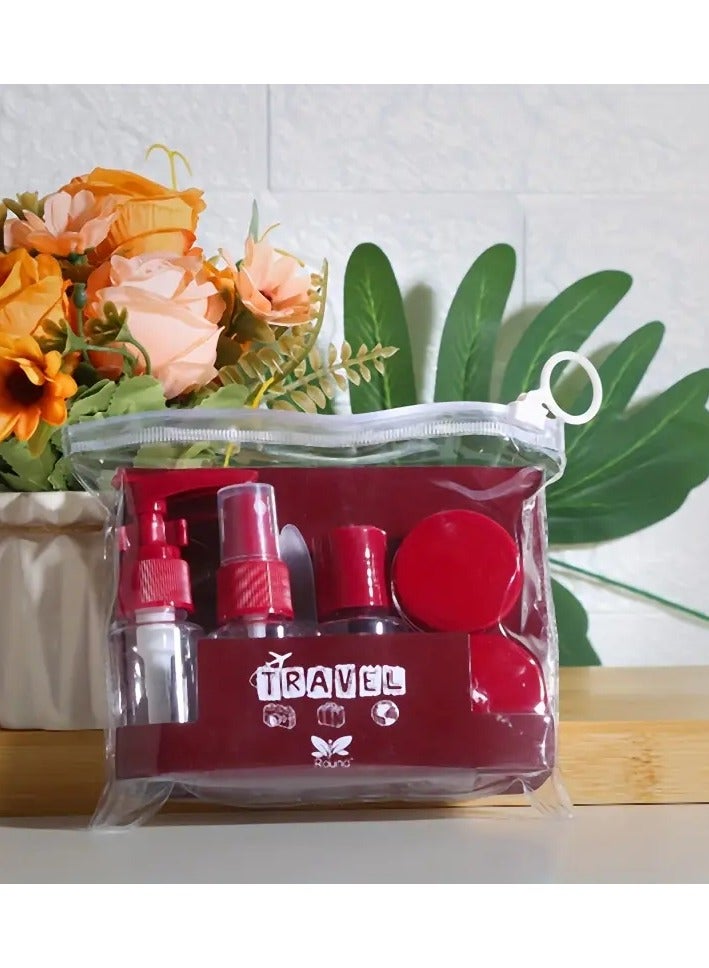 Pack Of 7 Portable Travel Size Empty Bottle Set Mutlicolour - Image 1