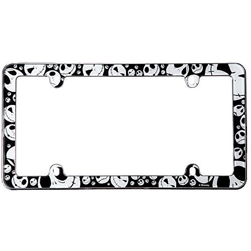 VORAGA Jack Skellington Faces Heads Expressions Tim Burton Nightmare Before Christmas Disney Auto Car Truck SUV Vehicle Universal-fit License Plate Frame - Plastic - PAIR - Image 3