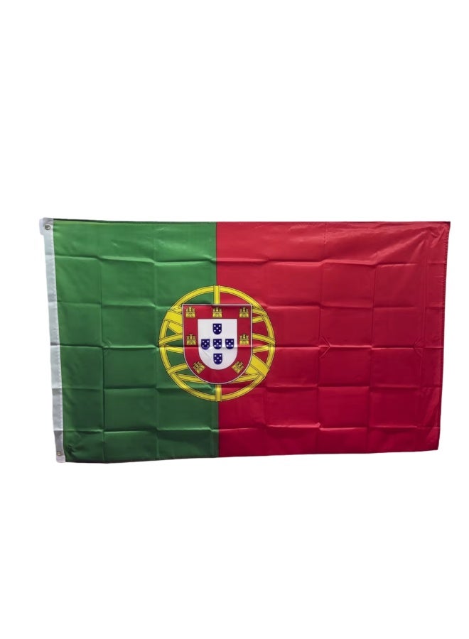 عاصفة علم Stormflag لدولة البرتغال مقاس 90×150 سم (3×5 أقدام) مصنوع من البوليستر بنسبة 100% مع حلقات نحاسية - Image 1