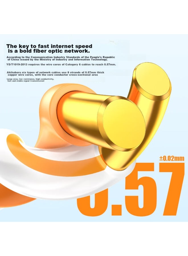 CHOSEAL Akihabara Cat6 Gigabit Ethernet Cable Cat6 Pure Copper Core Flame-retardant Pvc Unshielded Engineering Home Security Cable, 50 Meters, Qs2619bt50 - Image 2