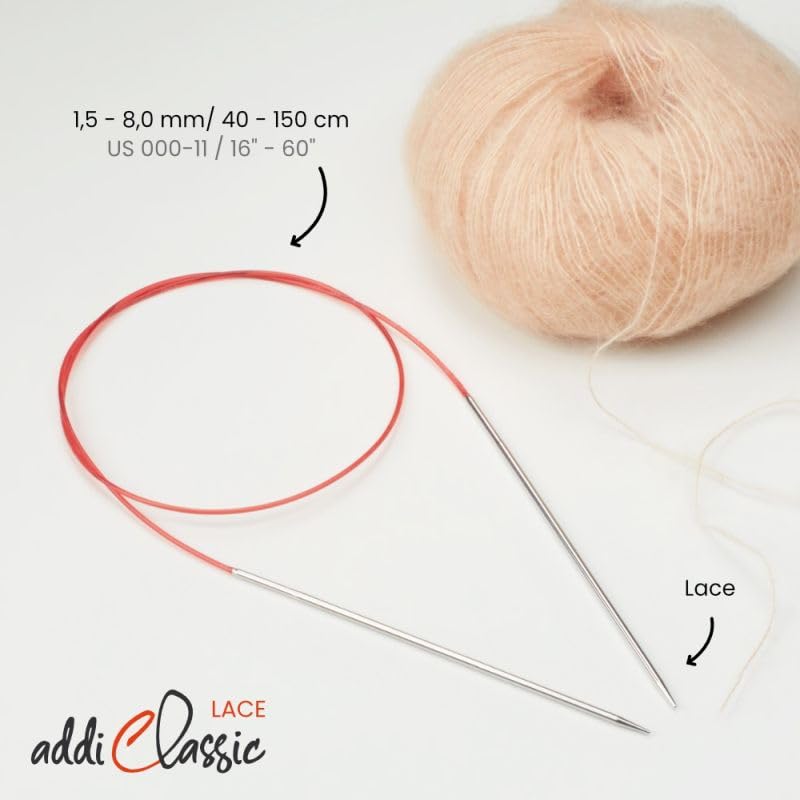 addi Classic Lace Circular Knitting Needle 80cm 3.00mm - Image 3