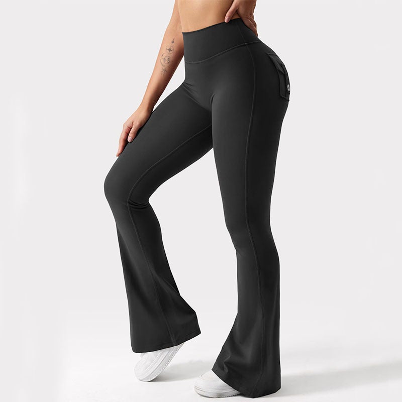 Workwear Pocket Long Pants Elastic High-Waist Fitness Pants Women Summer Fitness Sports Yoga Running Butt-Lifting Ok67 - Image 3