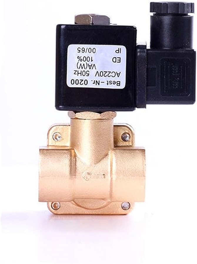 1 2 بوصة NPT صمام مغناطيسي عالي الضغط من النحاس الأصفر مغلق عادةً 110 فولت 24 فولت 12 فولت - Image 1