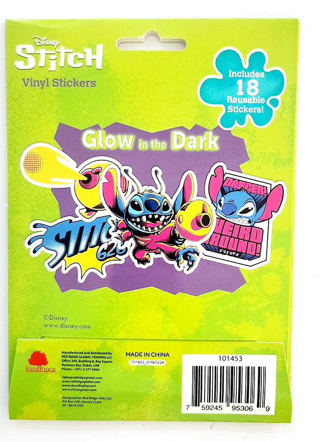 ديزني Stitch Glow in the Dark Stickers