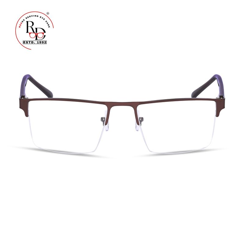 Redex Good Rectangle Half Rim Eyeglasses for Unisex - Image 5