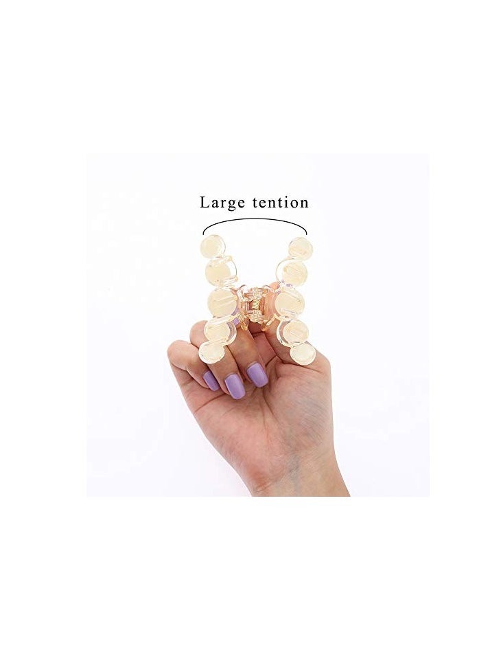 Brinie - Brinie Hair Claw Clamps Champagne Pearl Hair Barrettes Medium Small Non Slip Clips Hair Accessories for Women and Girls (3 PCS) - Image 1