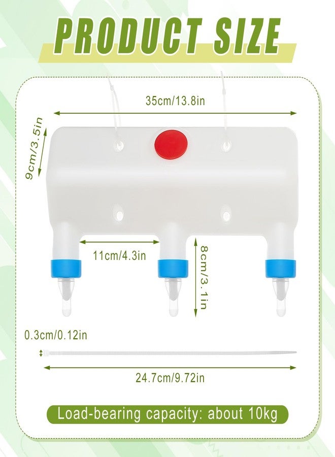 Threlaco مُغذّي حليب ثريلاكو 3 للحيوانات الصغيرة، سعة 3 لتر/101.45 أونصة، مصباح للجراء، مُغذّي حليب للماعز، موزع زجاجات مياه للمزارع، معدات شرب الحيوانات للتربية الاحترافية - Image 2