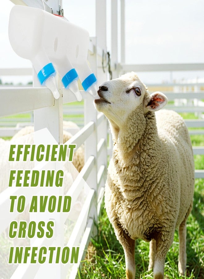 Threlaco مُغذّي حليب ثريلاكو 3 للحيوانات الصغيرة، سعة 3 لتر/101.45 أونصة، مصباح للجراء، مُغذّي حليب للماعز، موزع زجاجات مياه للمزارع، معدات شرب الحيوانات للتربية الاحترافية - Image 5