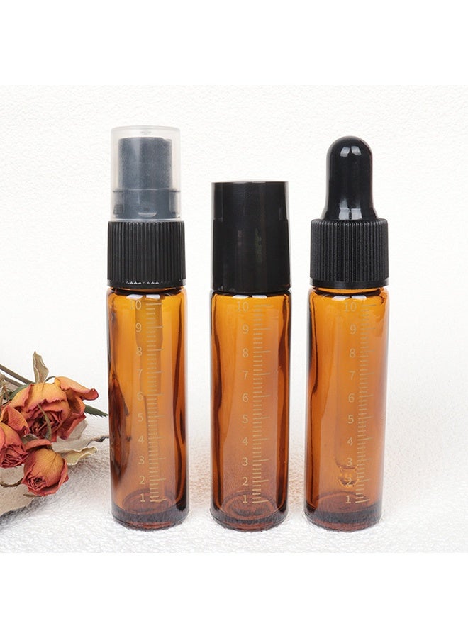3PCS Essential Oil Roller Bottles, Glass Spray Bottles, 10ml Empty Refillable Glass Dropper Bottles for Skincare - Image 3