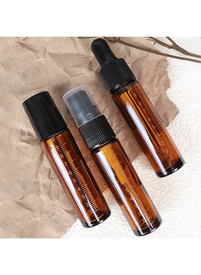 3PCS Essential Oil Roller Bottles, Glass Spray Bottles, 10ml Empty Refillable Glass Dropper Bottles for Skincare - Image 4