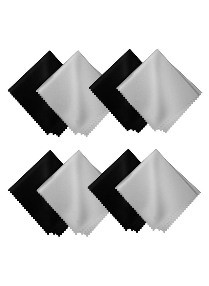 Generic 8-Piece Microfiber Eyeglass Cloths for Cleaning Lenses,  Screens, Cameras, Cell Phone, LCD TV Screens, Tablets - Image 1
