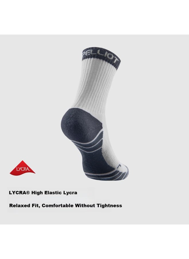 PELLIOT Bergans Outdoor Mid-calf Cotton Summer Socks Uni Hiking Anti-odor Running Socks 165035007 Off-white S - Image 1