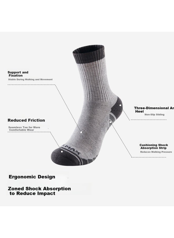 PELLIOT Bergans Outdoor Mid-calf Cotton Summer Socks Uni Hiking Anti-odor Running Socks 165035007 Off-white S - Image 3