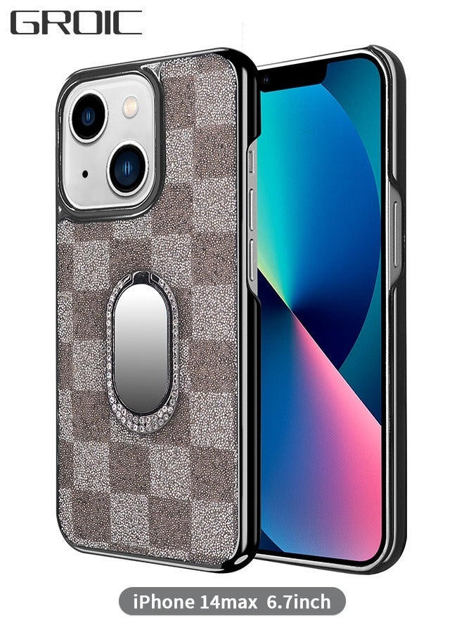 GROIC IPhone 14 Max Case 6.7 Inch,Sparkle Diamond Cover Slim Protective Case,Back & Ring Stand + Camera Lens Protector - Image 1