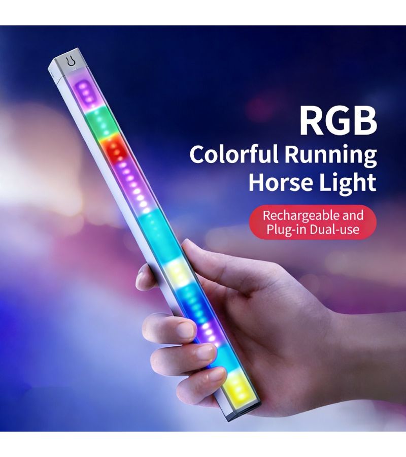 RGB Color Light 50cm Magnetic Human Body Induction Lamp Rechargeable Dimmable Strip Light For Cabinet Wardrobe Bedroom Corridor Festival Party Decoration - Image 1