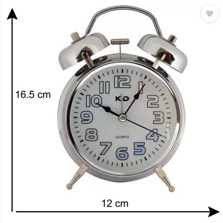 Kadio Analog Silver Clock Pack of 1 Multicolored - Image 3