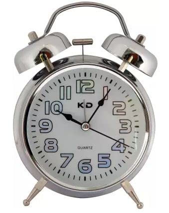 Kadio Analog Silver Clock Pack of 1 Multicolored - Image 1