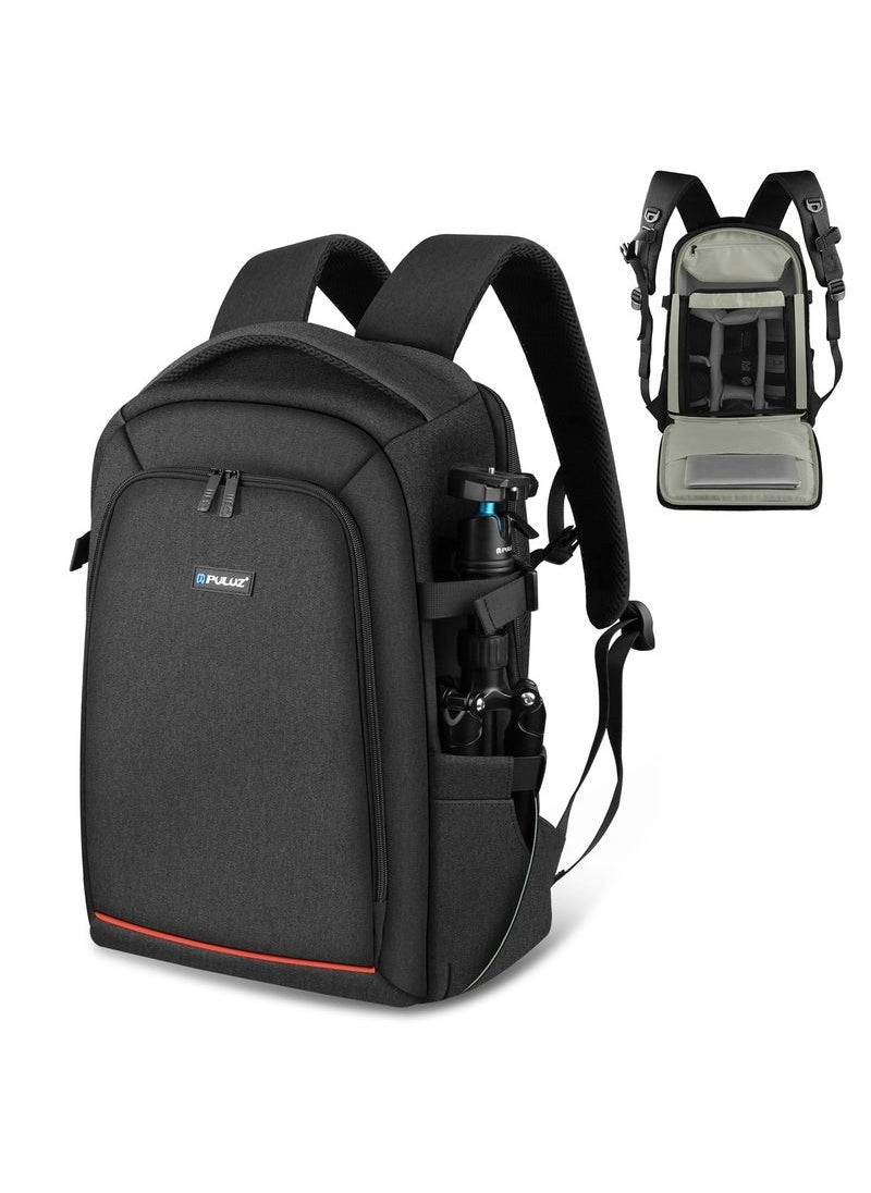 PULUZ - Waterproof Professional Camera Bag Case Travel DSLR Camera Backpack for SLR DSLR, Lenses, Accessories Backpack Laptop Tablet Backpack Compatible for Sony/Canon/Nikon Camera and Lens Tripod Accessories - Image 1