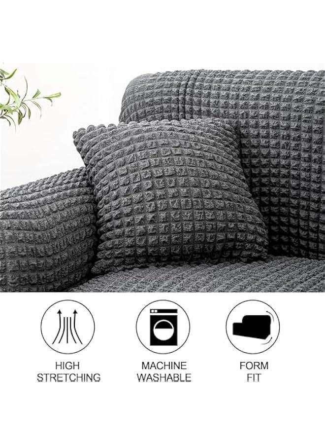 TRASSLE Sofa Cover,Universal Sofa Slipcover, Couch Cover Chair Furniture Protector Cover,Washable High Elastic Stretchable with Skirt Country Style - Image 4
