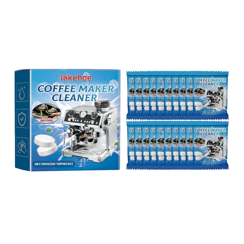 Jakehoe Coffee Machine Cleaning Tablets Coffee Machine Brewer Filter Stubborn Stains Scale Cleaning Tablets - Image 1