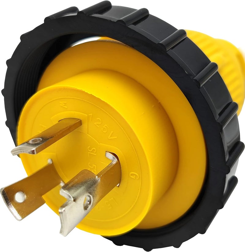 Park World 691975 RV Pigtail Shore Power 30A Male L5-30P to 5-15R Female 15A Dogbone Adapter Power Cord Twist Lock L5-30P Male to 5-15R Female (6FT) - Image 2