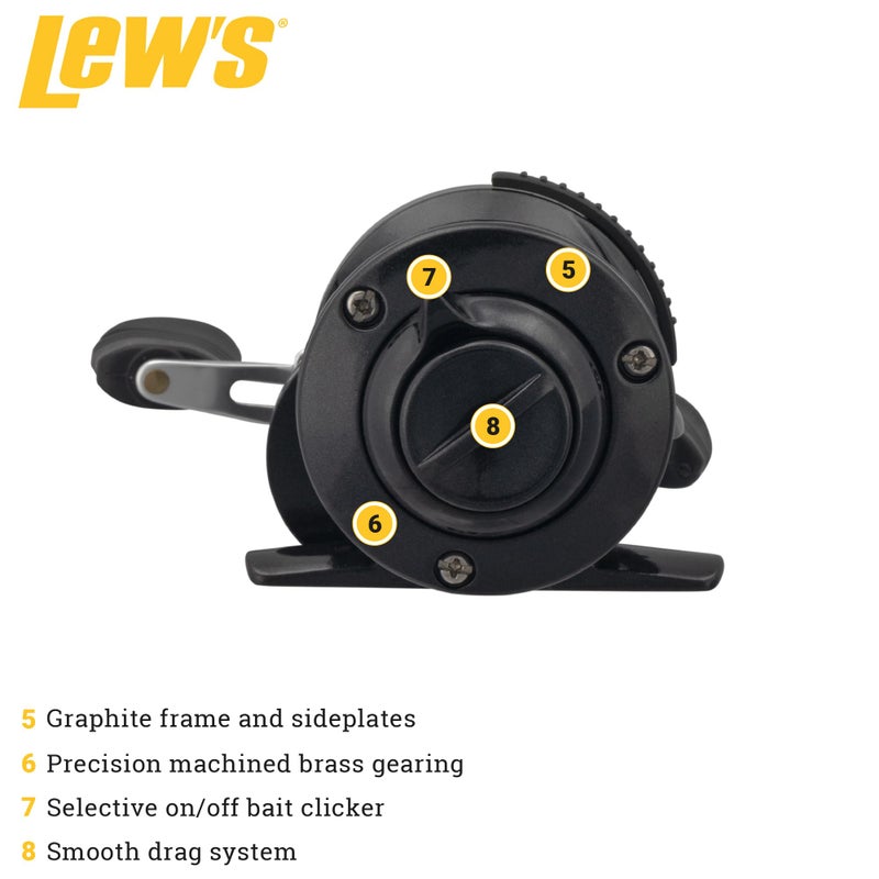 Lew's Lews Fishing WMR5, Signature Series Crappie Reel (Clam Pack),Black - Image 3