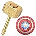 Gamtec Fidget Chain Hammer Spinners Metal with Star Fidget Finger Spinner Toy Anxiety Toy Focus Copper Brass Fidget Toys Fingertip Gyro Stress Relief Gifts for Kids AdultsGolden - Image 3