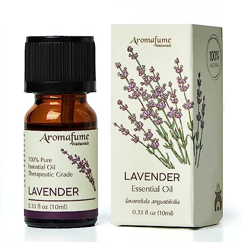 AROMAFUME Lavender Essential Oil - 100% Natural, Therapeutic Grade Essential Oil - Pure, Calming Aromatherapy Oil for Diffusers, and to Aid Sleep - 10ml - Image 1