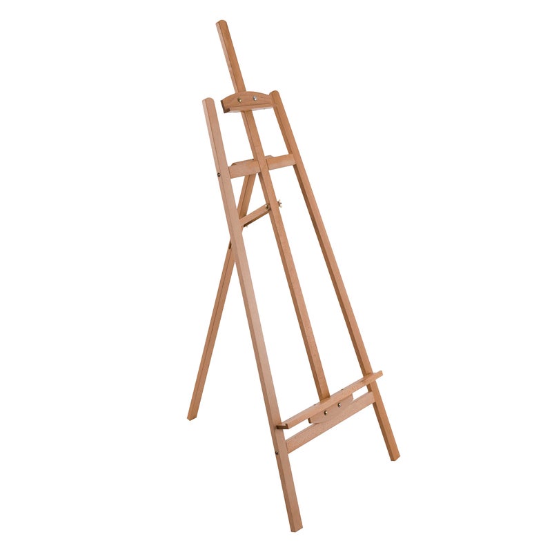 US Art Supply 56 High Medium AFrame Wood Easel Lyre Style Studio Easel Wooden Artists Floor Stand Sturdy Beechwood Adjustable Height to 43 Canvas Painting Drawing Sign Display Holder