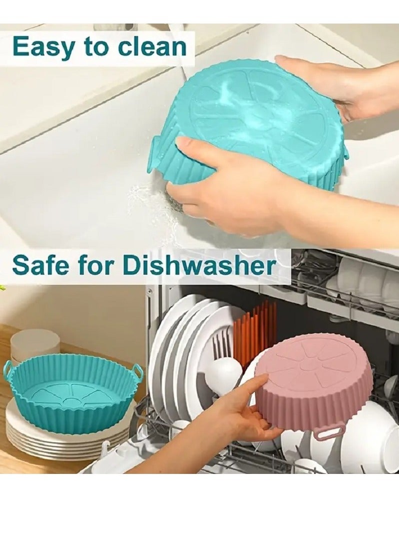 Marrkhor 3 PCS Air Fryer Silicone liner, Air Fryer Silicone Pot ,Oil Resistant Waterproof Food Grade Baking Liner for Roasting Microwave Air Fryer - Image 2