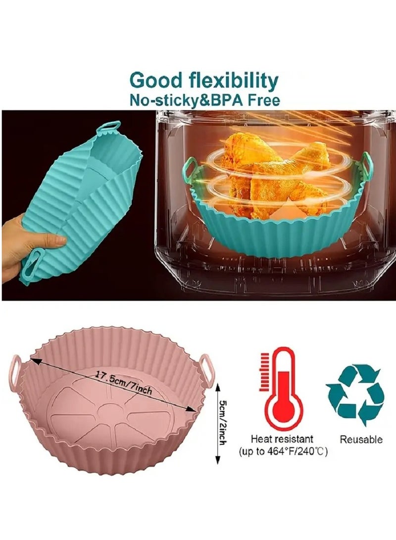 Marrkhor 3 PCS Air Fryer Silicone liner, Air Fryer Silicone Pot ,Oil Resistant Waterproof Food Grade Baking Liner for Roasting Microwave Air Fryer - Image 3