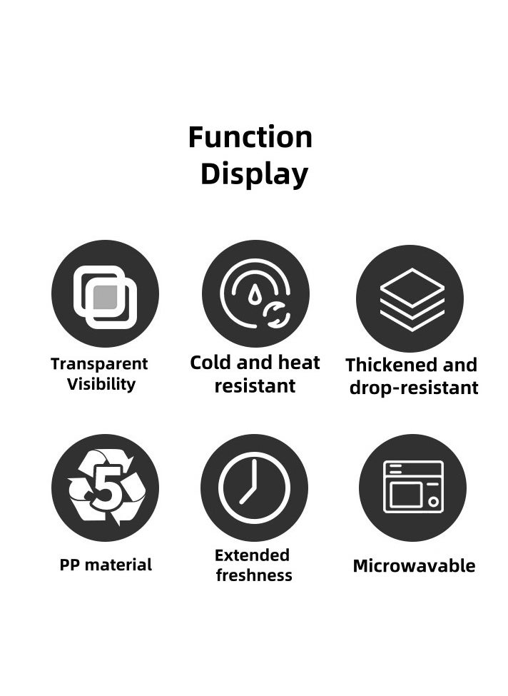Cuken - Frozen Meat Packaging Box Compartment Refrigerator Storage Box Side Dish Frozen Fresh Keeping Box Kitchen Food Grade Preparation Box Freezer Box - Image 1
