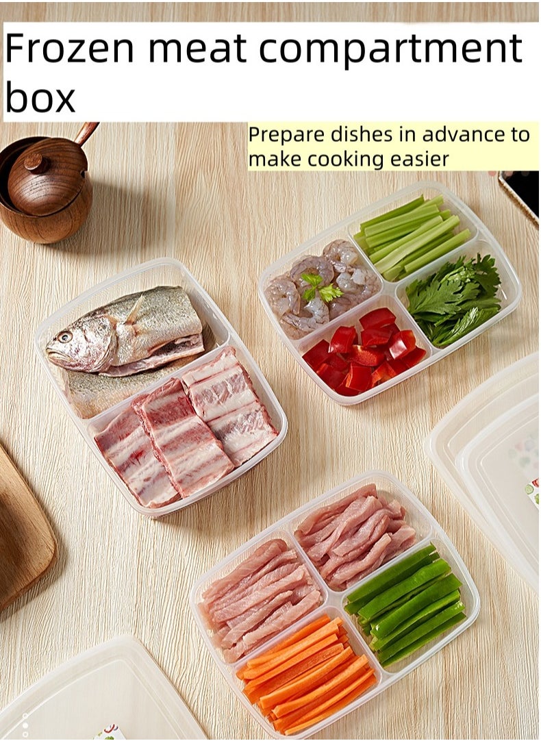 Cuken - Frozen Meat Packaging Box Compartment Refrigerator Storage Box Side Dish Frozen Fresh Keeping Box Kitchen Food Grade Preparation Box Freezer Box - Image 1