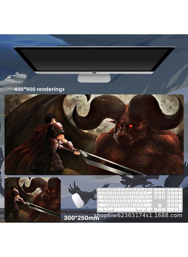 Sword Style Legendary Mouse Pad Oversized Non-Slip Thickened Computer E-Sports Table Pad Keyboard Pad Game Mouse Pad-Color:1000*500*4mm-Pattern:23