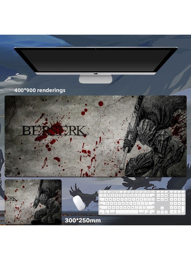 Sword Style Legendary Mouse Pad Oversized Non-Slip Thickened Computer E-Sports Table Pad Keyboard Pad Game Mouse Pad-Color:1000*500*4mm-Pattern:23