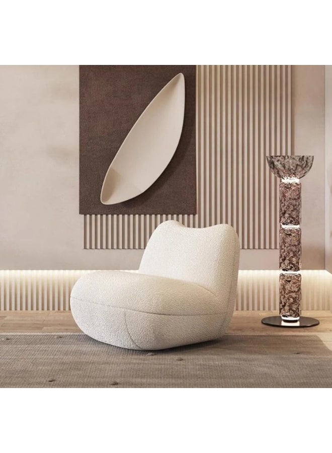 Zayn comforts Creative Curved Fabric Sofa Set â€“ with Unique Cat-Inspired Design, Ideal for Living Rooms & Office Lounges (Ivory, With Chair (Left Head)) - Image 5