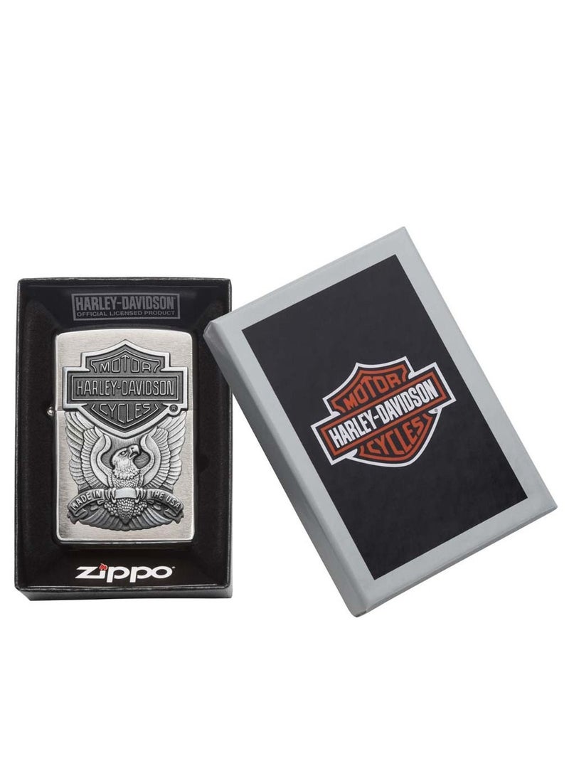 Zippo Harley Davidson Brushed Chrome Windproof Lighter - Image 3
